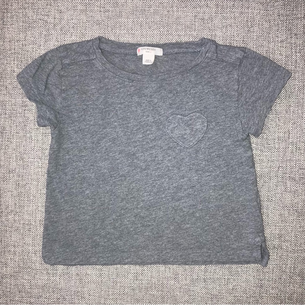 Crewcuts 2T heart pocket shirt VGUC